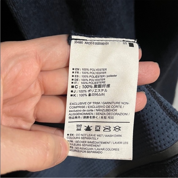 ARC'TERYX Laina Cardigan Heathered Navy/Blue Alpenex Fleece Sweater - Picture 4 of 8